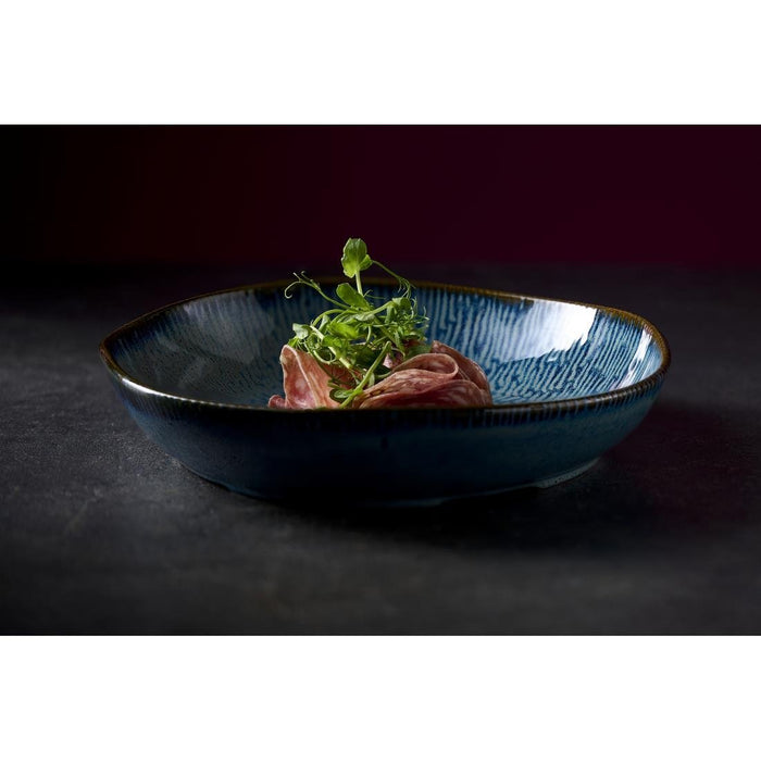 Churchill Envisage Cascade Sapphire Blue Natural Deep Bowls 250mm (6 Pack) Churchill Super Vitrified