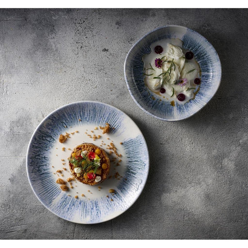Churchill Lyra Blue Organic Walled Bowls 200mm (6 Pack) Churchill Super Vitrified