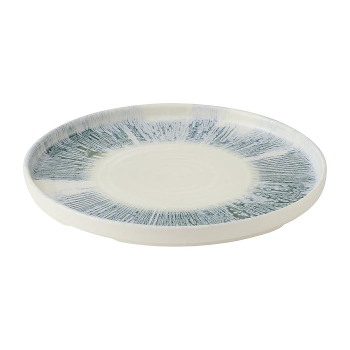 Churchill Lyra Blue Walled Plates 260mm (6 Pack) Churchill Super Vitrified