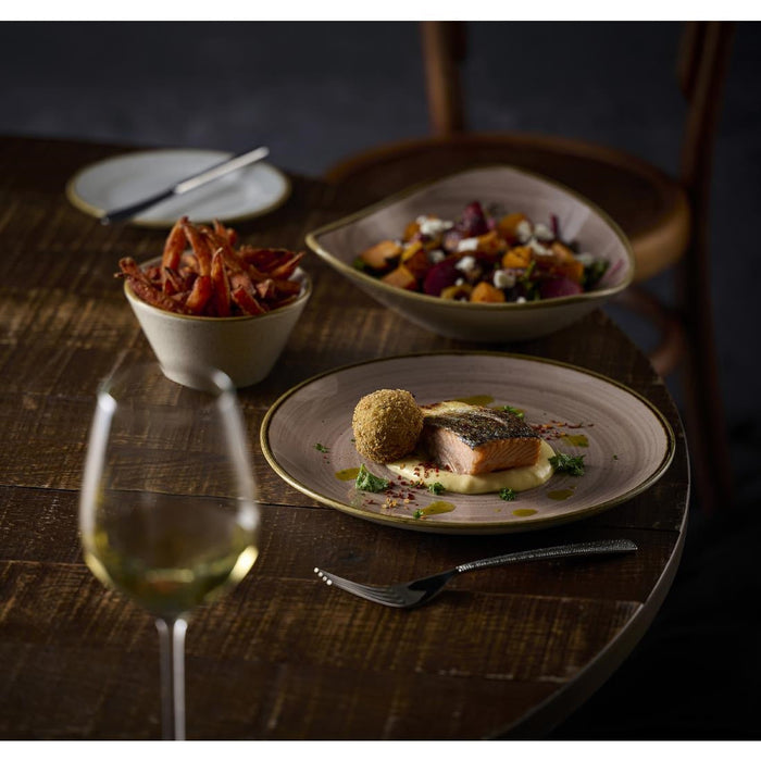 Churchill Stonecast Truffle Chef's Oblong Plates 352x187mm (6 Pack) Churchill Super Vitrified