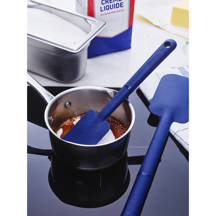 Deglon Stop Glisse Half Maryse Blue Heat Resistant Spatula 250mm Deglon Sabatier