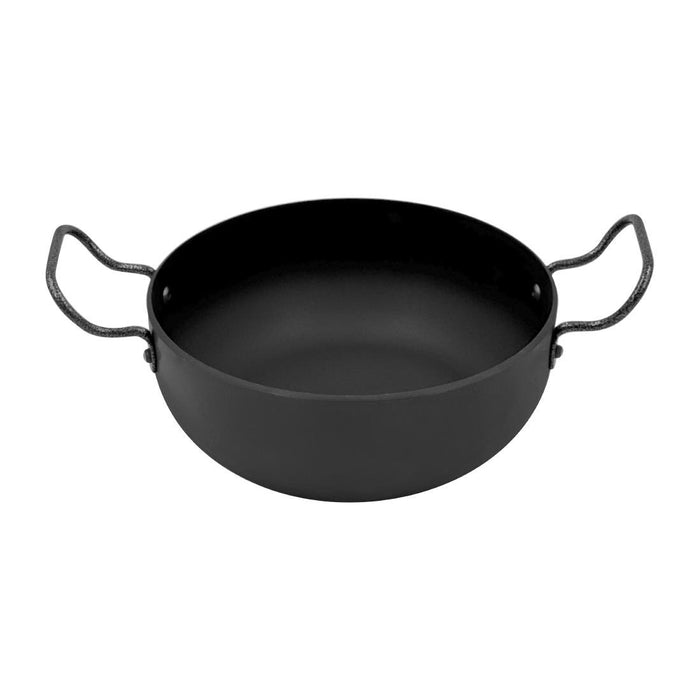 Size 22cm. Material: carbon steel. Induction compatible