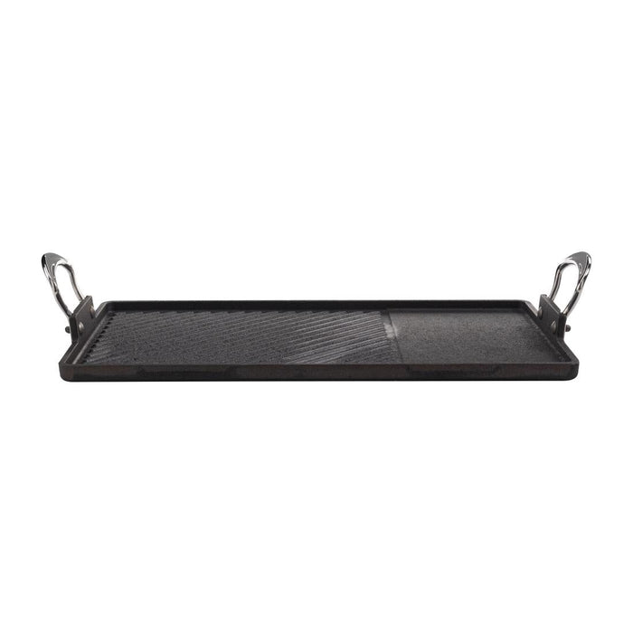 Samuel Groves Cast Iron Double Burner Griddle Pan 45x25cm Samuel Groves