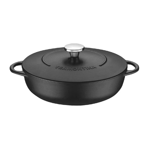 Size: 28cm. Capacity: 4.1Ltr. Enamel cast iron. Induction compatible