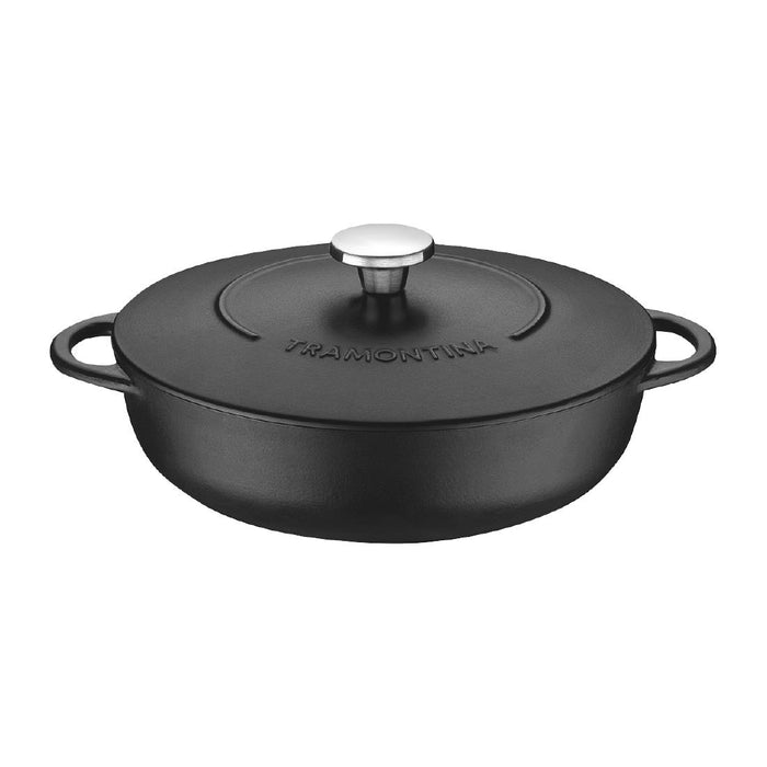 Size: 28cm. Capacity: 4.1Ltr. Enamel cast iron. Induction compatible