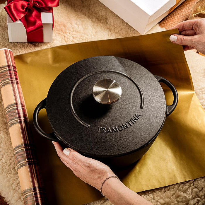 Tramontina Enamel Cast Iron Casserole Dish 24cm Tramontina