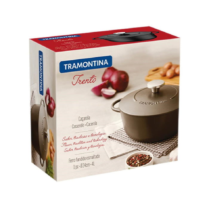 Tramontina Enamel Cast Iron Casserole Dish 24cm Tramontina
