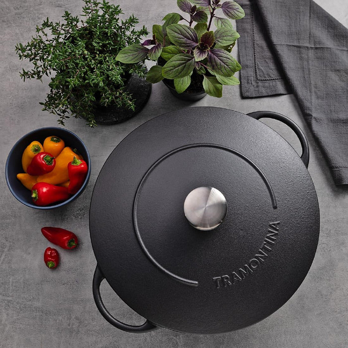 Tramontina Enamel Cast Iron Wok 32cm Tramontina