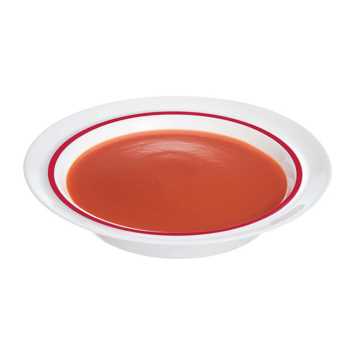 Autonomy Soup Dishes Red Border 230mm (12 Pack) Arcoroc