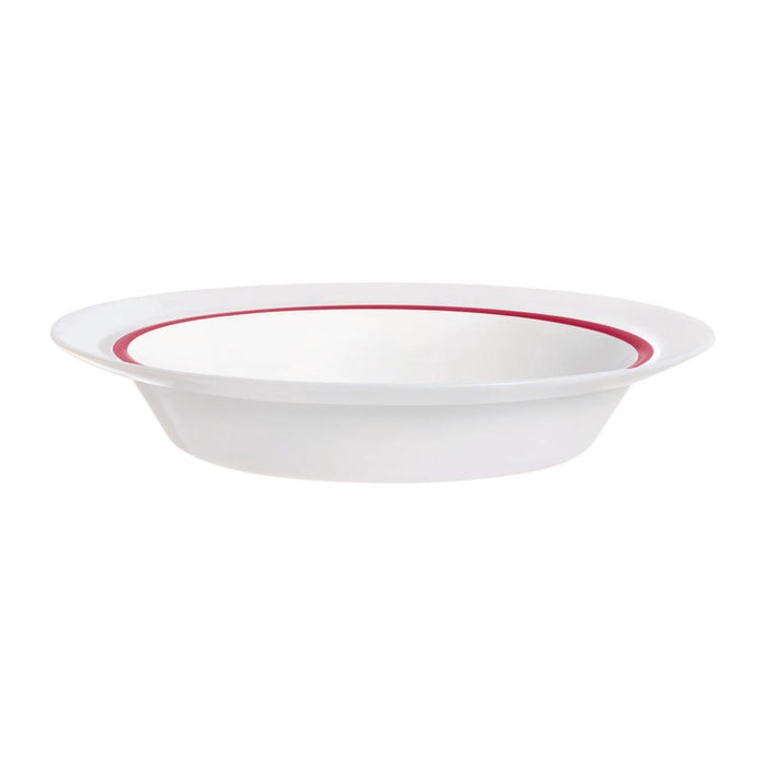 Autonomy Soup Dishes Red Border 230mm (12 Pack) Arcoroc