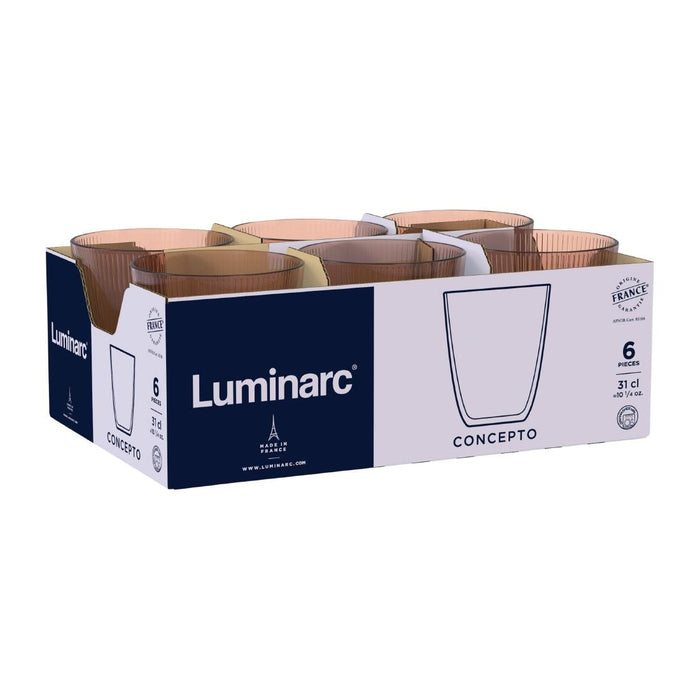 Luminarc Concepto Stripy Agate Tumblers 320ml (24 Pack) Luminarc