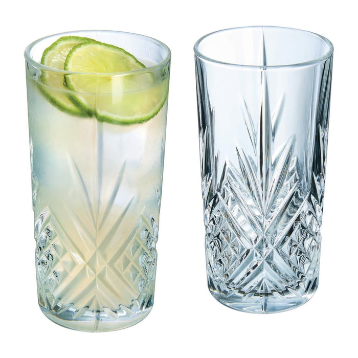 Cristal d'Arques Masquerade Toughened Hiball Glasses 380ml (24 Pack) Arcoroc
