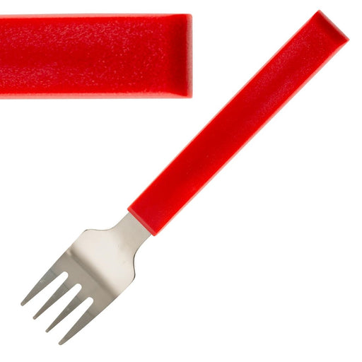 180(L)mm. 18/10 Stainless Steel. Red Polypropylene Handles