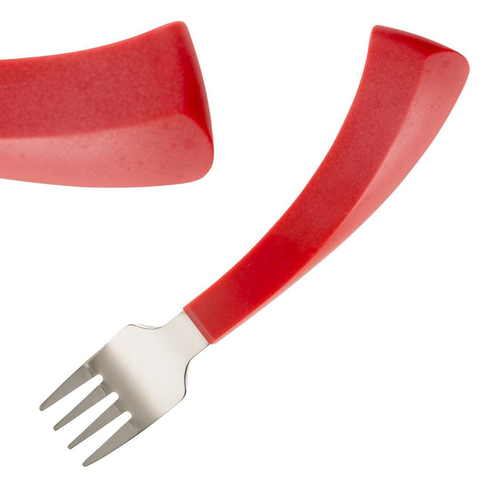 185(L)mm. 18/10 Stainless Steel. Red Polypropylene Handles