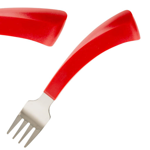 185(L)mm. 18/10 Stainless Steel. Red Polypropylene Handles