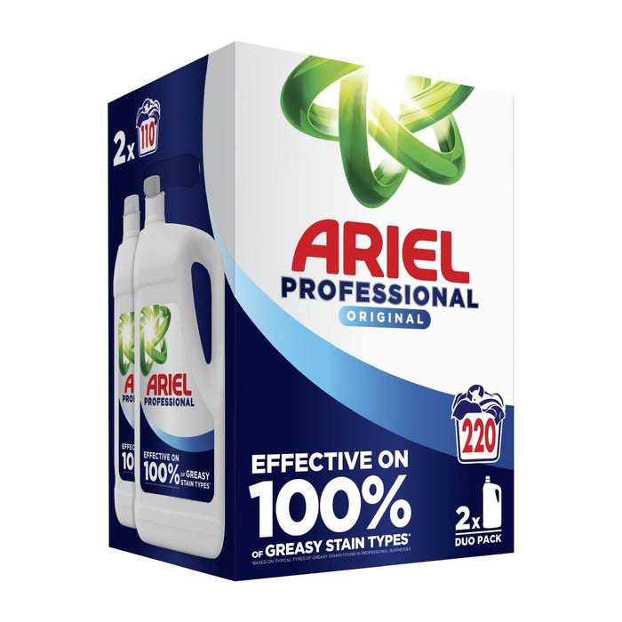 Ariel Professional Original Liquid Duo Pack 110 Washes 4.95Ltr (2 Pack) P&G Professional