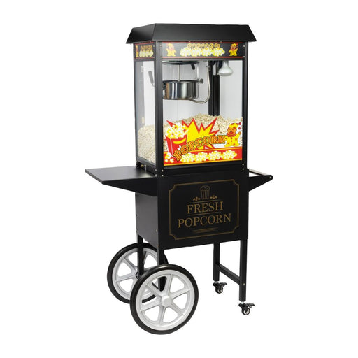 Haxro HX8588 Popcorn Machine and Cart Black Haxro