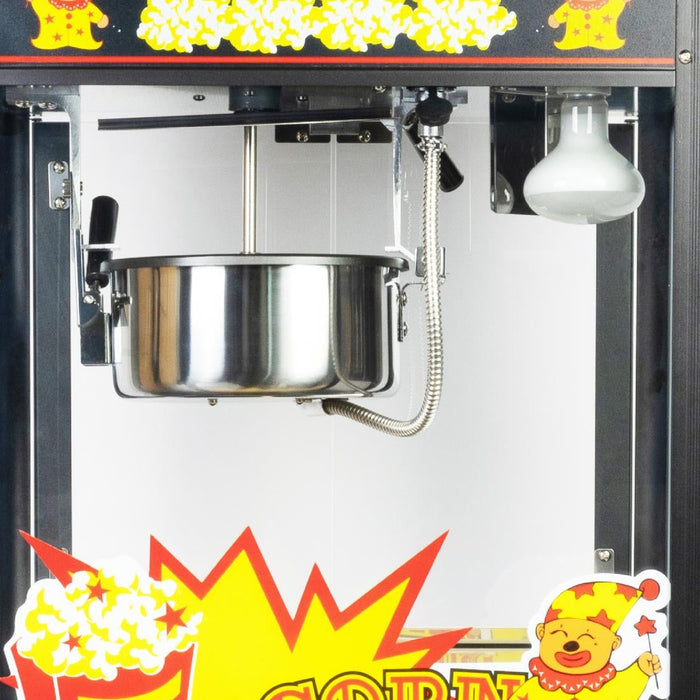 Haxro HX8588 Popcorn Machine and Cart Black Haxro