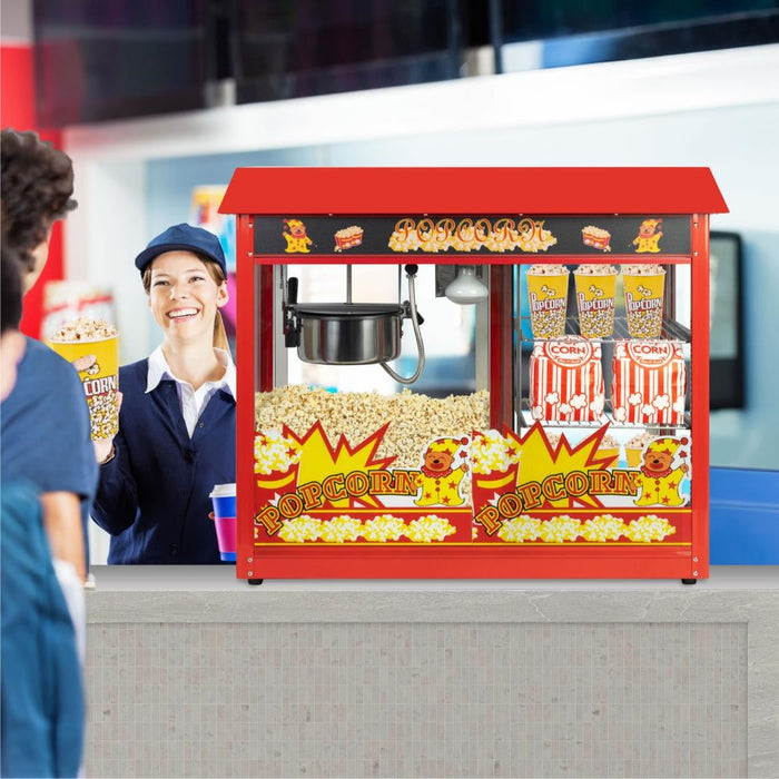 Haxro HX8872 Popcorn Machine with 2 Shelves Haxro