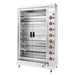 24kW. Capacity: 48x 1.2 kg birds on 8 spits