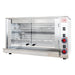 3.5kW. Capacity: 8x 1.2kg birds on 2 spits