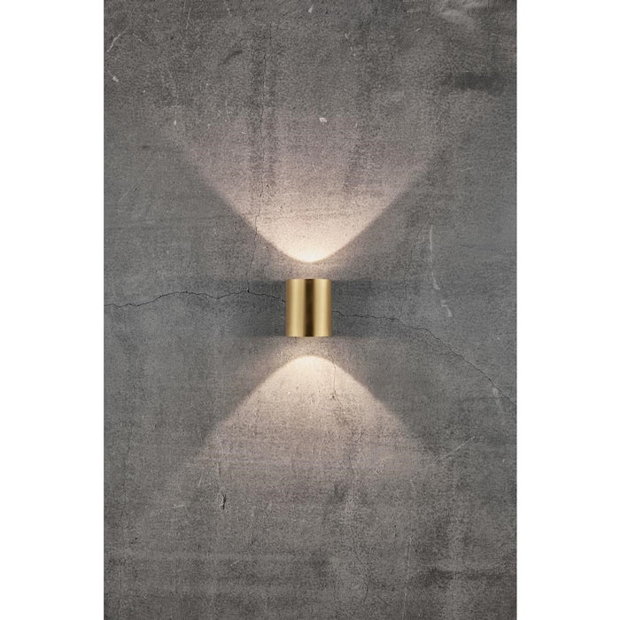 Nordlux Canto 2 Outdoor Wall Light Brass Nordlux
