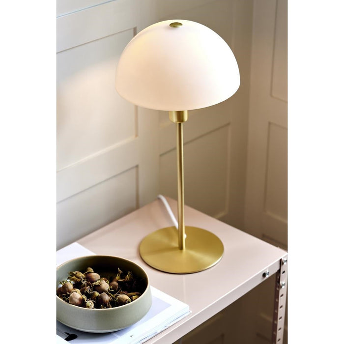 Nordlux Ellen 20 Indoor Table Lamp Brass, Glass Shade Nordlux