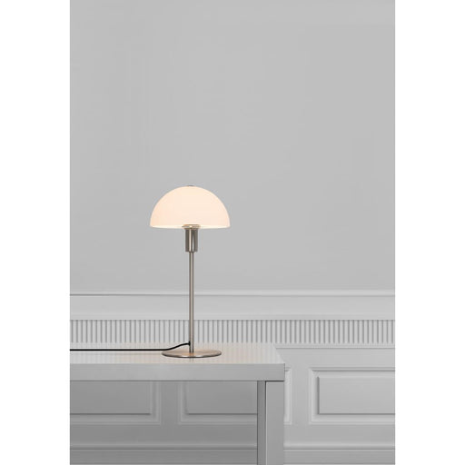 Nordlux Ellen 20 Indoor Table Lamp Brushed Steel, Glass Shade Nordlux