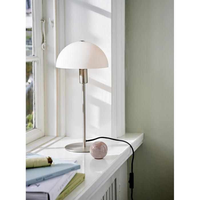 Nordlux Ellen 20 Indoor Table Lamp Brushed Steel, Glass Shade Nordlux