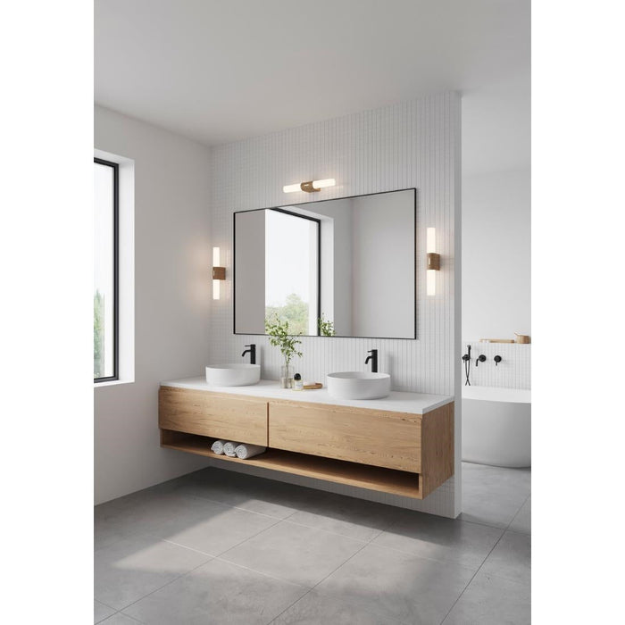 Nordlux Helva Double Basic Indoor Wall Light Wood Foil Nordlux