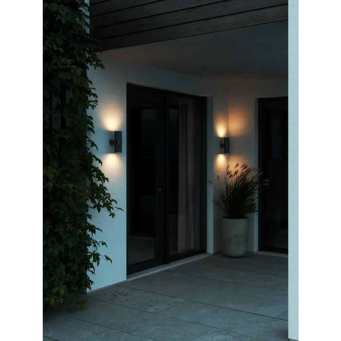 Nordlux Kyklop Ripple Outdoor Wall Light Black Nordlux