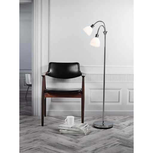 Nordlux Ray Double Floor Lamp Chrome Nordlux