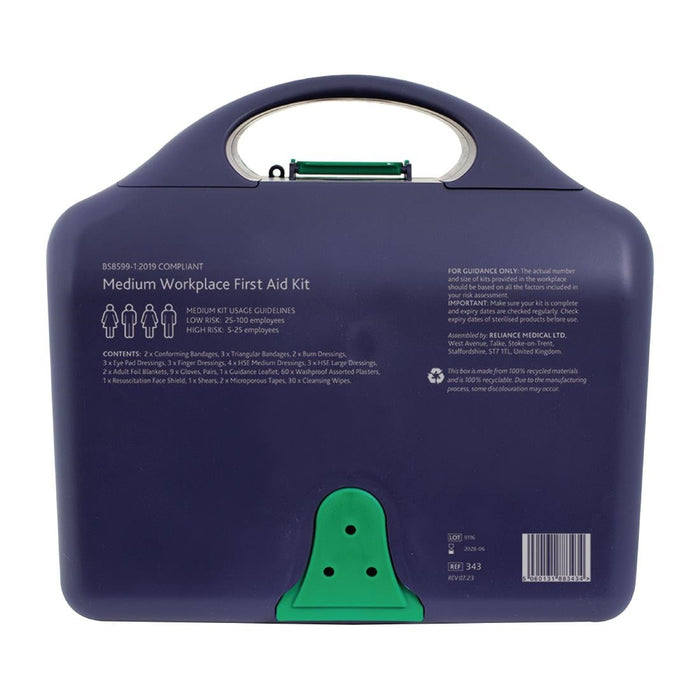 Reliance Medical Workplace BS8599-1 First Aid Kit with Aura3 Box Medium Reliance Medical