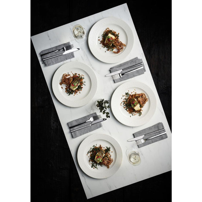 Churchill Viana Pasta Bowls White 309ml (12 Pack) Churchill Super Vitrified