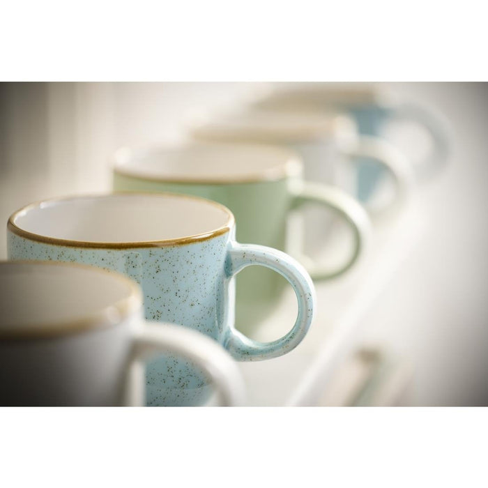 Churchill Stonecast Bubble Mugs Duck Egg Blue 440ml (6 Pack) Churchill Super Vitrified