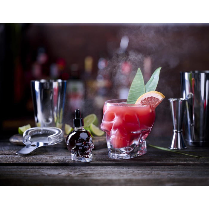 Skull Glass Bitter Bottle with dropper - 60ml (B2B) Artis