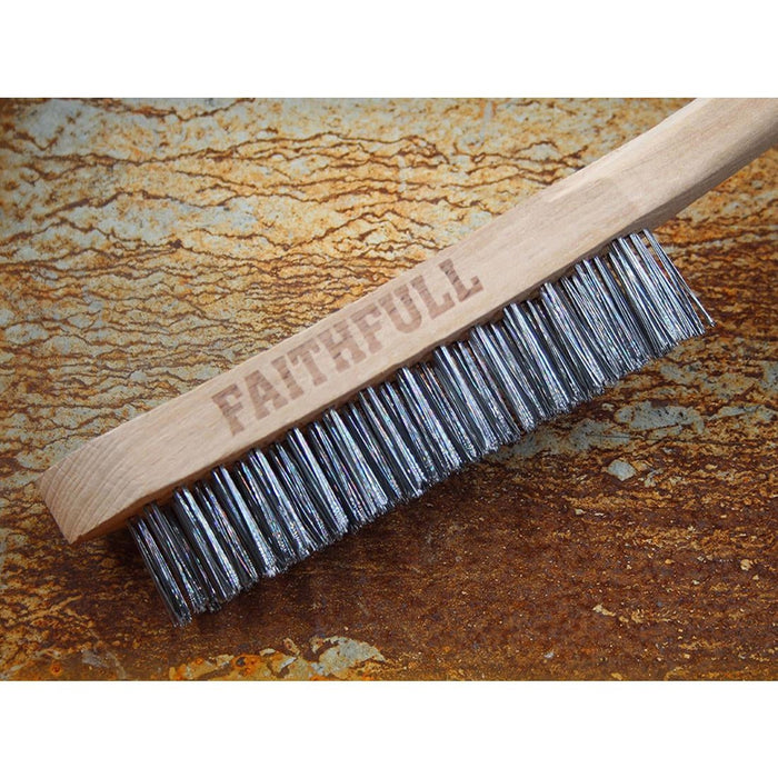 Faithfull Heavy Duty Wire Grill Brush 4 Row Faithfull