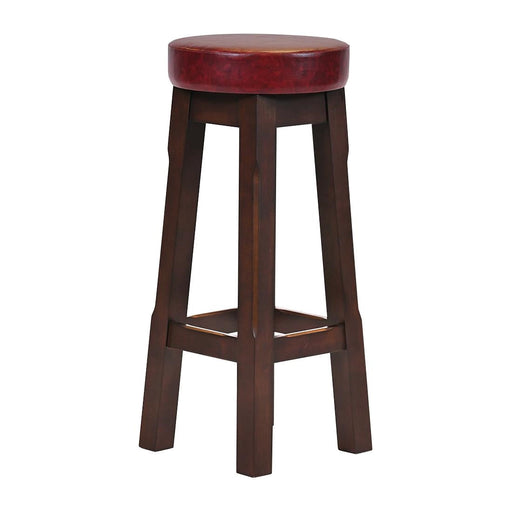 Everyday Wessex Dark Walnut High Stool with Bison Bordeaux Seat (2 Pack) Everyday