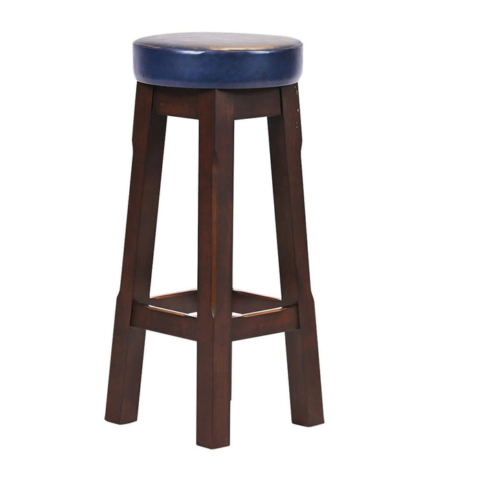 Everyday Wessex Dark Walnut High Stool with Bison Midnight Seat (2 Pack) Everyday
