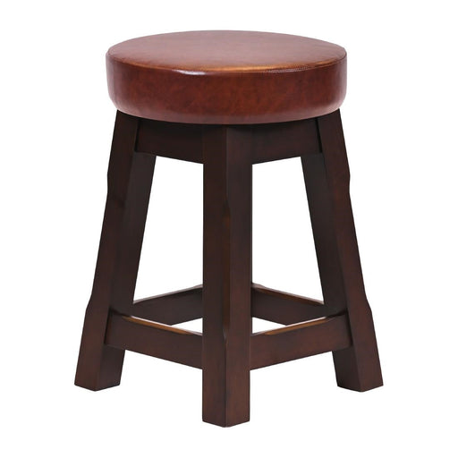 Everyday Wessex Dark Walnut Low Stool with Bison Espresso Seat (2 Pack) Everyday