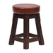 Everyday Wessex Dark Walnut Low Stool with Bison Espresso Seat (2 Pack) Everyday