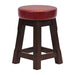 Everyday Wessex Dark Walnut Low Stool with Bison Bordeaux Seat (2 Pack) Everyday