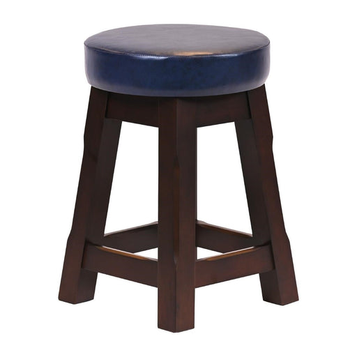 Everyday Wessex Dark Walnut Low Stool with Bison Midnight Seat (2 Pack) Everyday