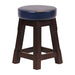 Everyday Wessex Dark Walnut Low Stool with Bison Midnight Seat (2 Pack) Everyday