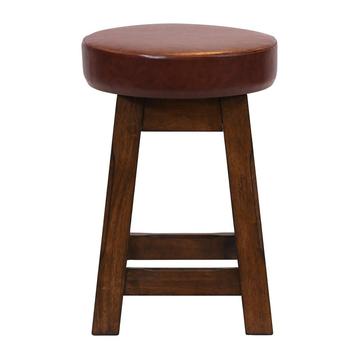 Everyday Wessex Vintage Low Stool with Bison Espresso Seat (2 Pack) Everyday
