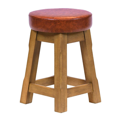 Everyday Wessex Weathered Oak Low Stool with Bison Tan Seat (2 Pack) Everyday