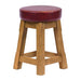 Everyday Wessex Weathered Oak Low Stool with Bison Bordeaux Seat (2 Pack) Everyday