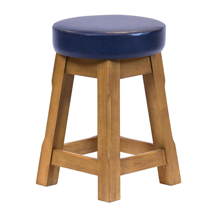 Everyday Wessex Weathered Oak Low Stool with Bison Midnight Seat (2 Pack) Everyday