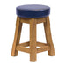 Everyday Wessex Weathered Oak Low Stool with Bison Midnight Seat (2 Pack) Everyday