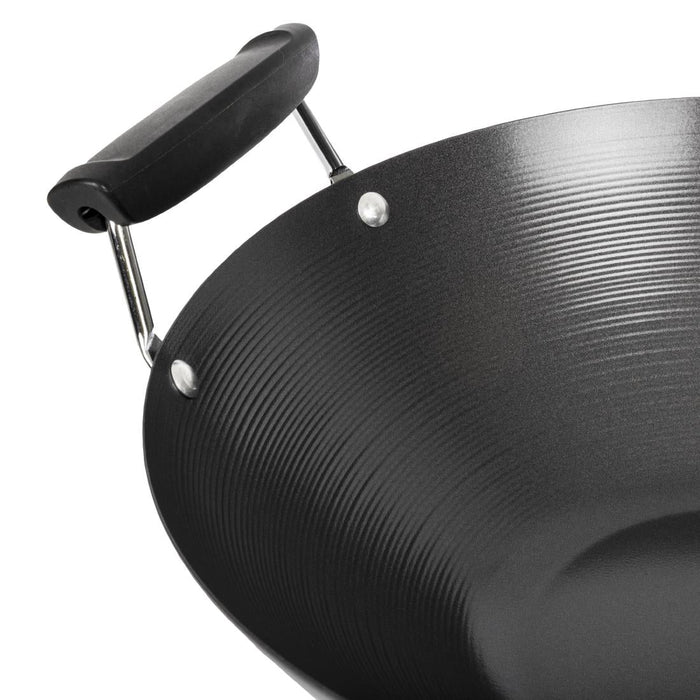 Kitchen Craft Non Stick Flat Base Wok 356mm Kitchen Craft